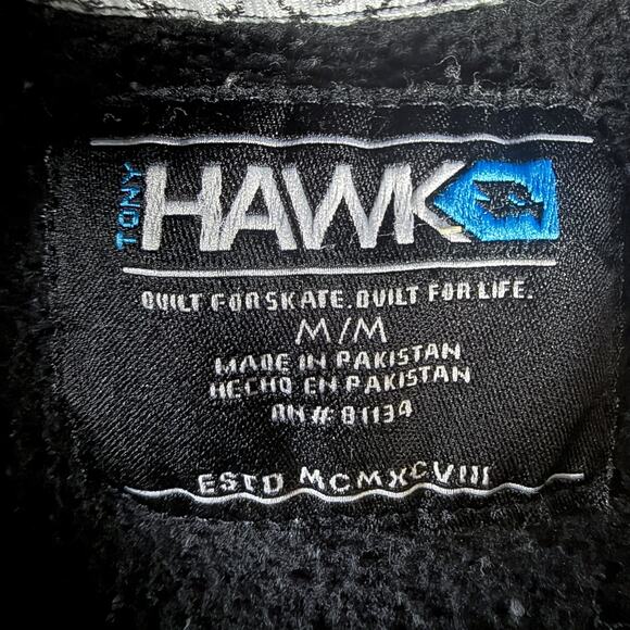 Tony Hawk MFG Black Hoodie Skateboard Logo Graphic Pullover Sweatshirt M - Picture 3 of 7
